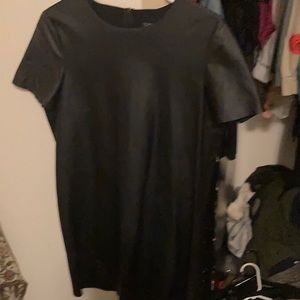 Faux leather dress